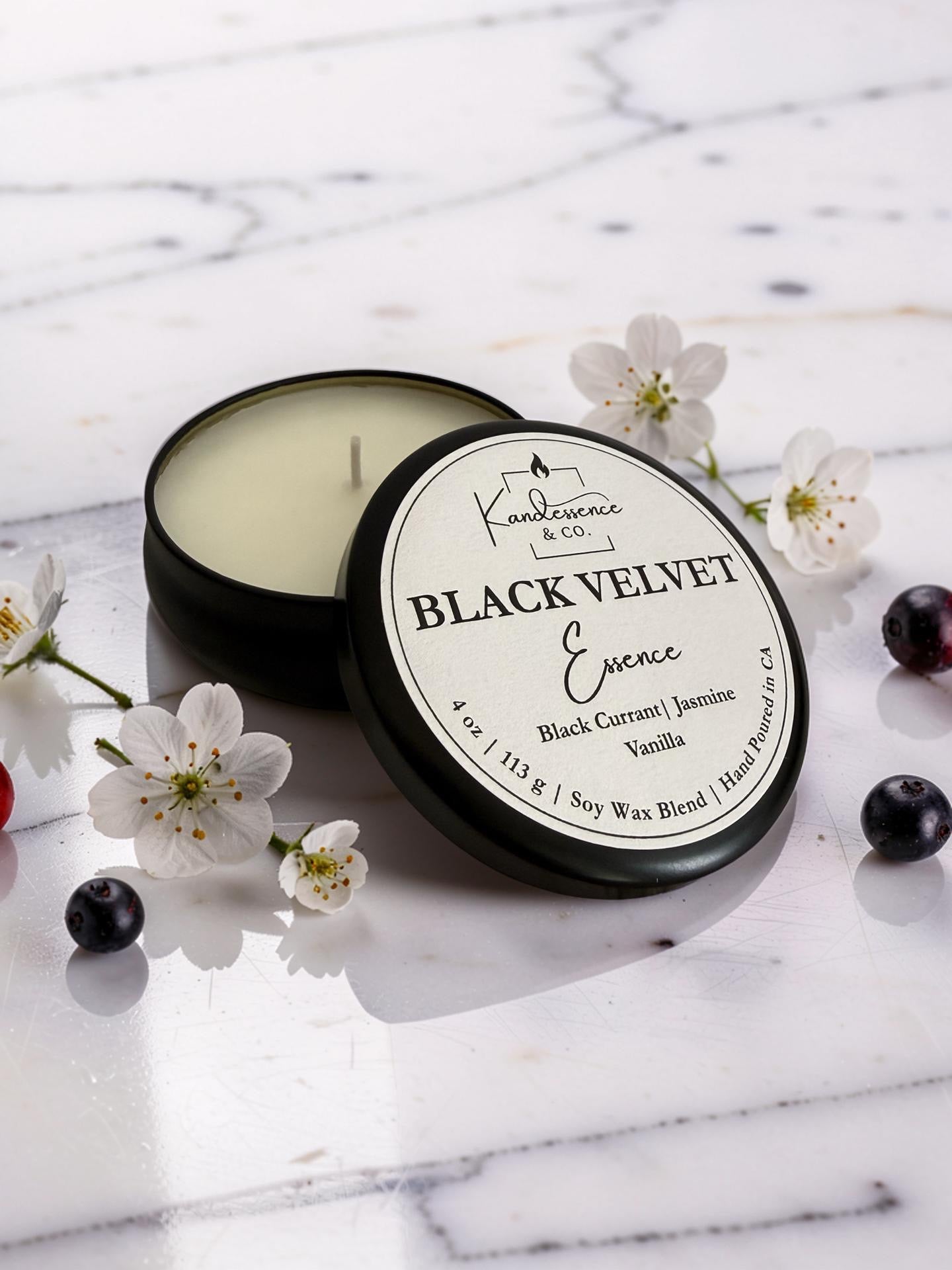 Black Velvet Essence Travel Candle