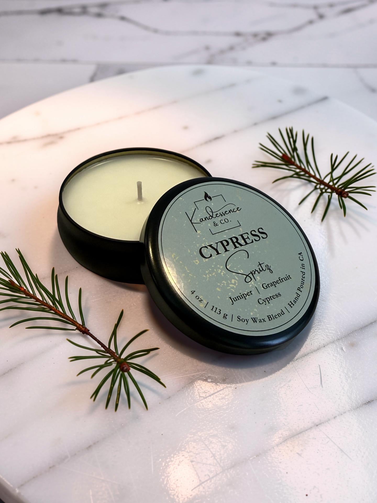Cypress Spritz Travel Candle