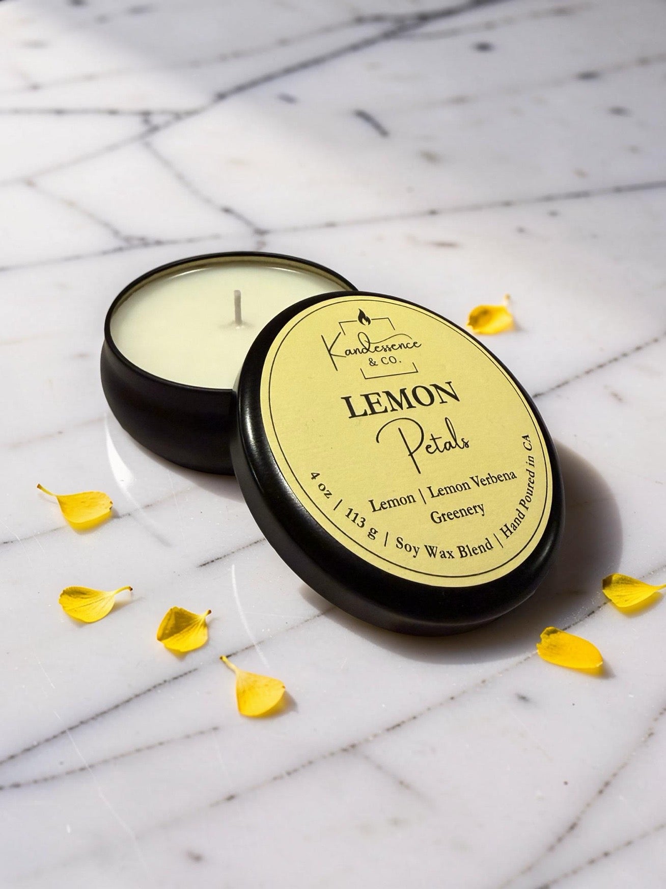Lemon Petals Travel Candle